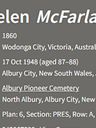 Record image of Mary Helen Star (born McFarlane)