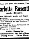 Record image of Charlotte Lotti Rosenthal (born Biach)