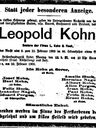 Record image of Leopold (Löw) Kurth (Kohn)