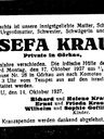 Record image of Josefa Josefine Kraus (geb. Kohn)