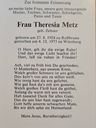 Record image of Theresia Metz (born Zehner)