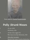 Record image of Mary Polly Moses (born Strunk)
