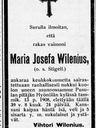 Record image of Maria Josefa Wilenius (o.s. Stigell)
