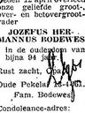 Record image of Jozephus Harmannus Bodewes