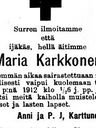 Record image of Maria Johansdotter Karkkonen (o.s. Roininen)