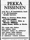 Record image of Pekka Matinpoika Nissinen