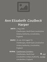 Record image of Anne Elizabeth SMITH (nacida COULBECK)