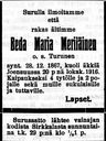 Record image of Beata Maria Meriläinen (o.s. Turunen)