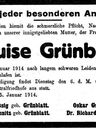 Record image of Louise Grünblatt (born Pereles)