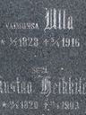 Record image of Ulriika (Ulla) Iisakintytär Heikkilä (born Seppälä)