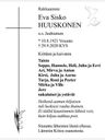 Record image of Eva (Eeva) Sisko Huuskonen (o.s. Jauhiainen)
