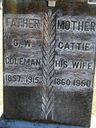 Record image of Catherine N "Cattie" Coleman (born Jacobs)