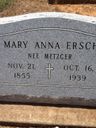 Record image of Mary Ann Ersch (born Metzger)