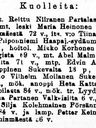 Record image of Hedvig Christersdr. Partanen (o.s. Katainen)