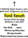 Record image of Randi Signora Rønseth (born Jansen)