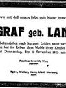 Record image of Klara Graf (born Landsmann)