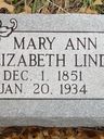 Record image of Mary Ann Elizabeth Linder (born Scarborough)
