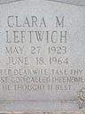 Record image of Clara Mozelle Speas Leftwich (born Vaughn)