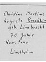 Record image of Christine Martine Auguste Breckling (geboren Limbrecht)