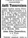 Record image of Antti Juhonpoika Tossavainen