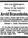 Record image of Johan Arvid Hermansson Braxenholm