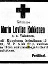 Record image of Lovisa Kokkonen (o.s. Väisänen)