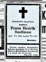 Record image of Frans Henrik Johanss. Snellman