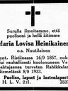 Record image of Maria Lovisa Heinikainen (born Knuutilainen)