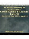 Record image of Constance Francis Shepherd Baird Lynch (born Jones)