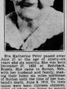 Record image of Eva Katherine Peter (geb. Stohr)