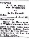 Record image of Baron Albert Friedrich Paul Freiherr von Westenholz