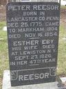Record image of Esther Reesor (born Eby)