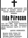 Record image of Ida Paavontytär Piironen (born Korhonen)