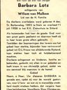 Record image of Barbara van Mulken (geb. Lotz)