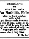 Record image of Gustava Mathilda Forsström (o.s. Holmström)