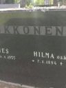 Record image of Hilma Kukkonen (born Könönen)
