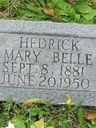 Record image of Mary Belle Hedrick (født Miner)
