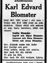 Record image of Carl Edvard Blomster