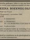 Record image of Gezina Boekweg (født Dijk)