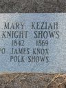 Record image of Mary Keziah Shows (born Knight)