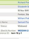Record image of Elizabeth Pratt (born POULSON)