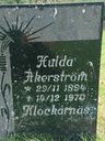 Record image of Hulda Åkerström (born Ekström)