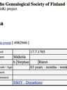Record image of Yrjö Yrjönpoika Rämö