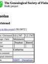 Record image of Beata Tahvontytär Mero (born Rämö)