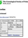 Record image of Helena Pasuri, Juhontytär (o.s. Rämö)