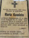 Record image of Maria Heikintytär Kuusisto (o.s. Heikintytär)