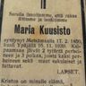 Record image of Maria Heikintytär Kuusisto (o.s. Heikintytär)