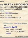 Record image of Madeleine Martin (born Martin dit l'Écossais)
