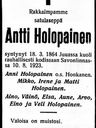 Record image of Anders Juhonpoika Holopainen