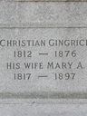 Record image of Mary Ann Magdalena Gingrich (born Coleman)